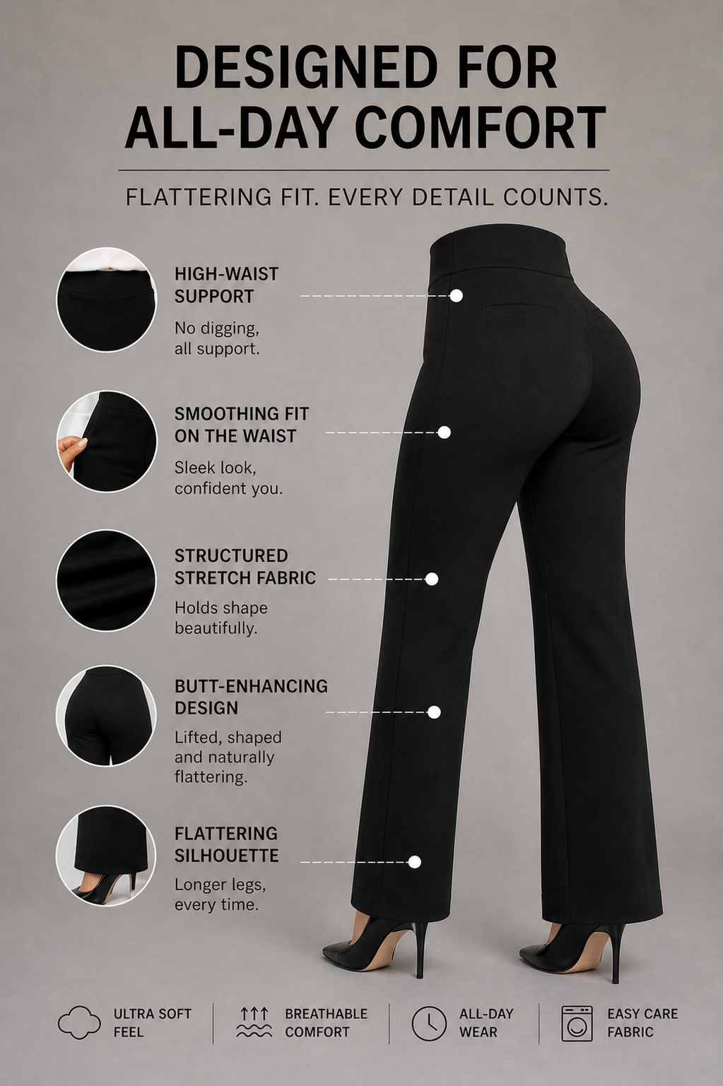 EffortlessFit™ High-Waist Business Pants