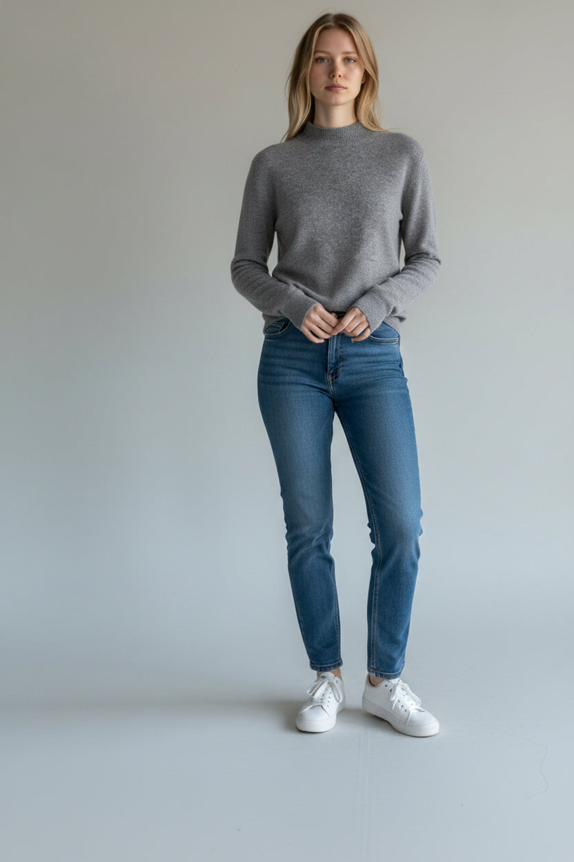 Soft Touch Mock Neck Knit Top