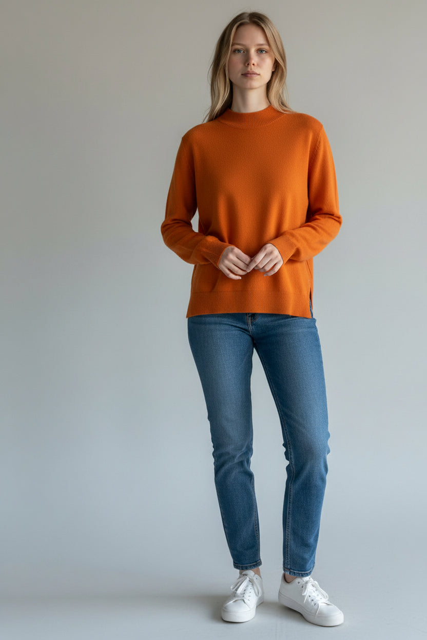 Soft Touch Mock Neck Knit Top