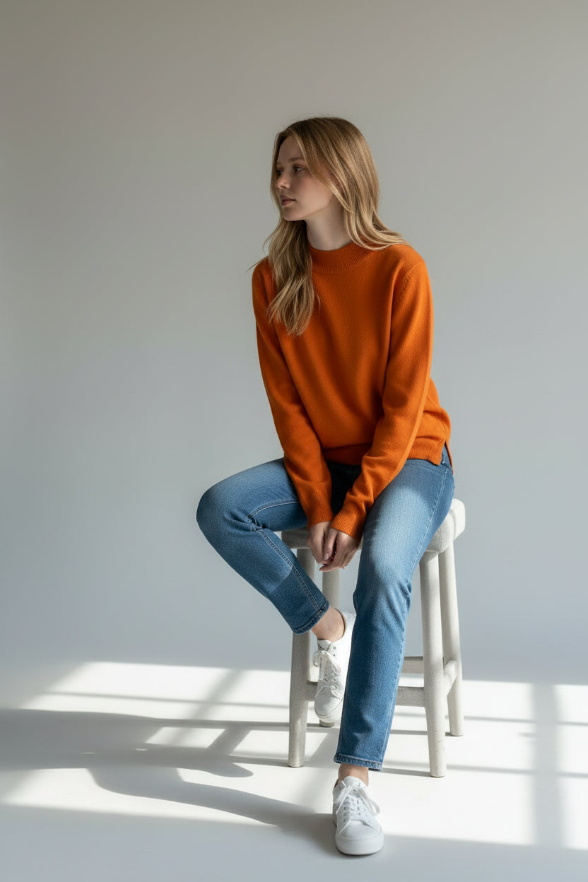 Soft Touch Mock Neck Knit Top
