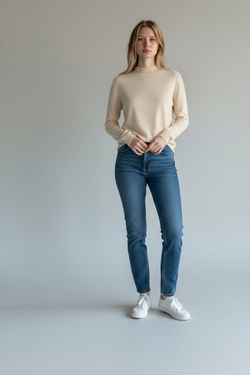 Soft Touch Mock Neck Knit Top