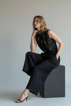 Relaxed High-Waist Business Pants