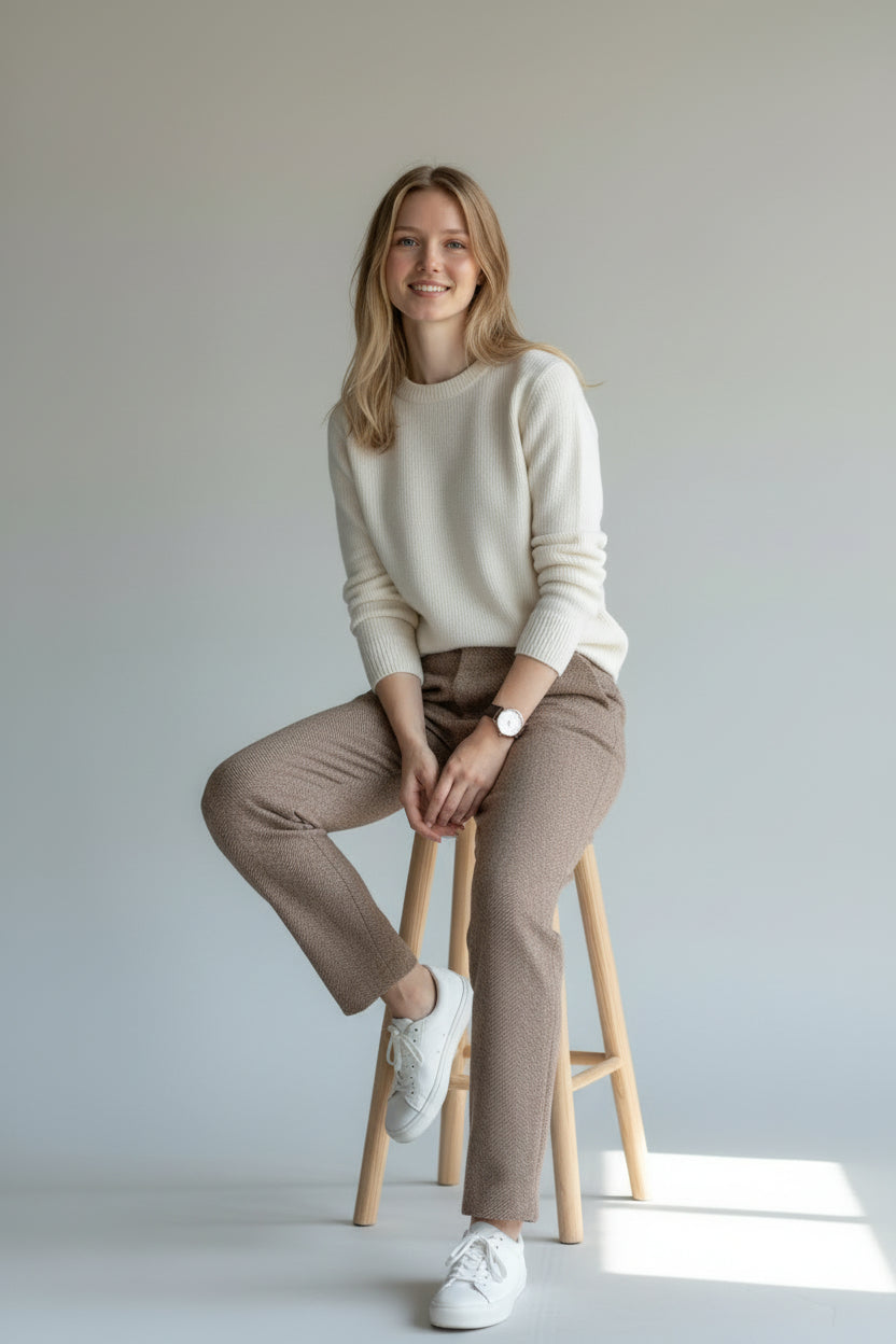 Tailored High-Waist Office Trousers